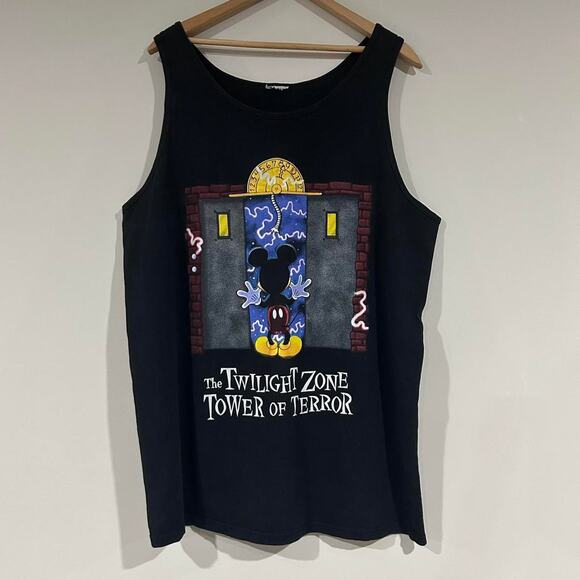 Vintage Disney The Twilight Zone Tower Of Terror Tank Top - Picture 1 of 3